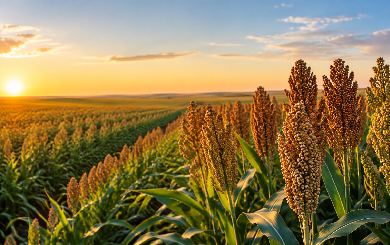 Sorghum grain ripening across a Great Plains field